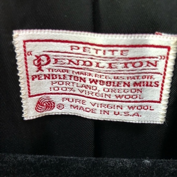 Pendleton 100% Virgin Wool Black Blazer- Sz 4P - Picture 2 of 5